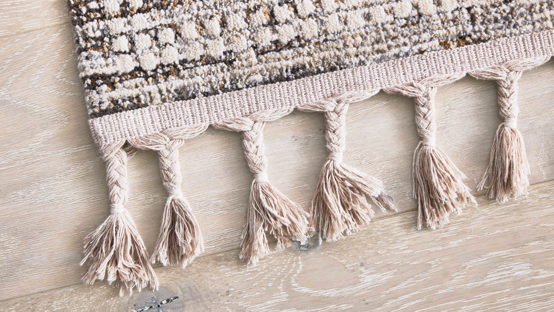 Webteppich Interliving aus Kunstfaser in Beige Interliving Teppich Serie G-8030 beiges Vintagemuster - ca. 133 x 190 cm