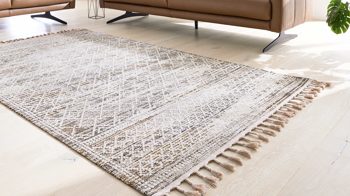 Webteppich Interliving aus Kunstfaser in Beige Interliving Teppich Serie G-8030 beiges Vintagemuster - ca. 200 x 290 cm