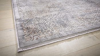 Webteppich Interliving aus Mischgewebe in Dunkelgrau Interliving Teppich Serie G-8050 graubraunes Vintagemuster - ca. 200 x 290 cm