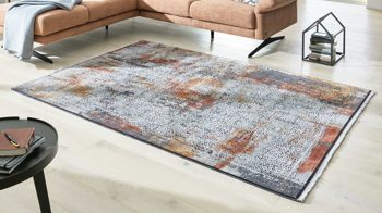 Webteppich Interliving aus Mischgewebe in Mehrfarbig Interliving Teppich Serie G-8060 mehrfarbiges Vintagemuster - ca. 67 x 130 cm