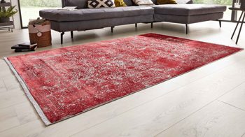 Webteppich Interliving aus Mischgewebe in Rot Interliving Teppich Serie L-8710 Rot – ca. 160 x 230 cm