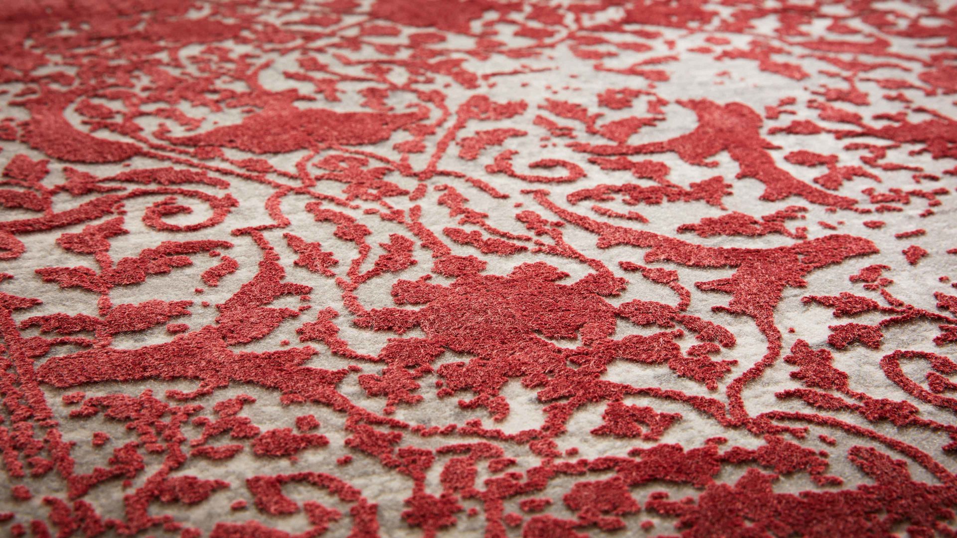 Webteppich Interliving aus Mischgewebe in Rot Interliving Teppich Serie L-8710 Rot – ca. 160 x 230 cm