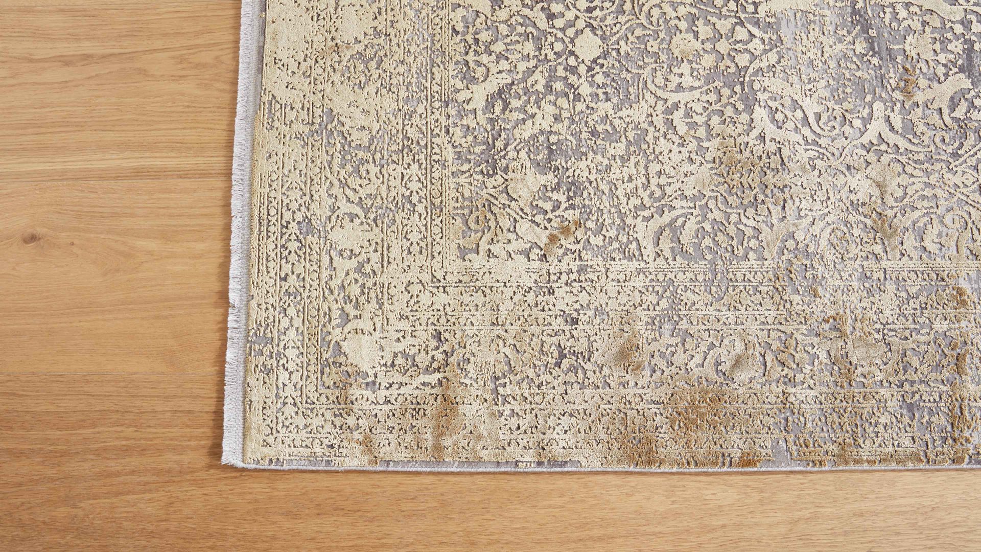 Webteppich Interliving aus Mischgewebe in Gold Interliving Teppich Serie L-8710 Gold – ca. 140 x 200 cm