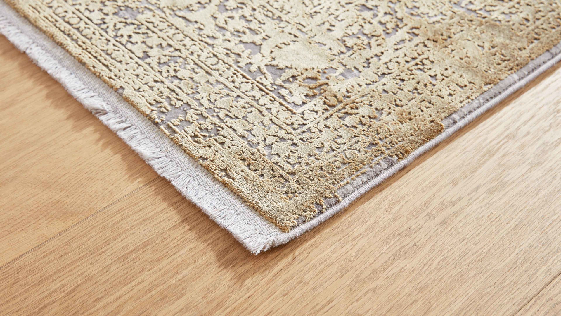 Webteppich Interliving aus Mischgewebe in Gold Interliving Teppich Serie L-8710 Gold – ca. 140 x 200 cm