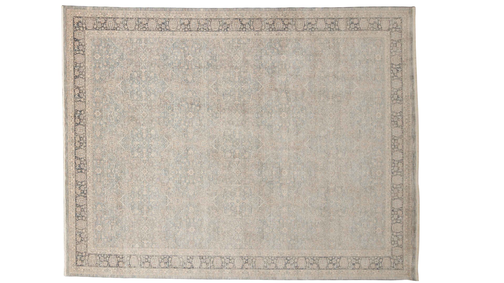 Webteppich Interliving aus Kunstfaser in Blau Interliving Teppich Serie L-8730 Blau-Blau – ca. 140 x 200 cm