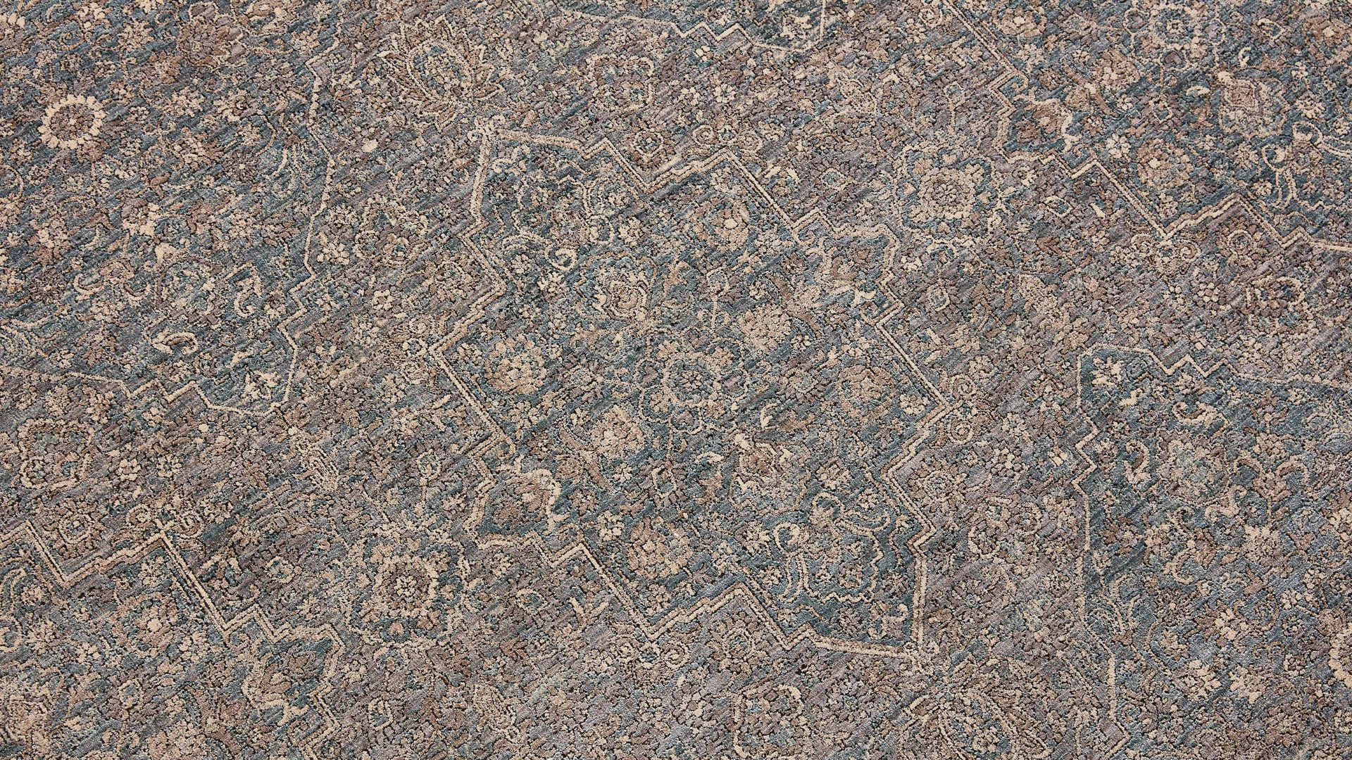 Webteppich Interliving aus Kunstfaser in Blau Interliving Teppich Serie L-8730 Blau-Blau– ca. 200 x 290 cm