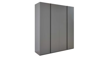 Kleiderschrank Interliving aus Holz in Dunkelgrau Interliving Kleiderschrank Serie 1207 – Kleiderschrank 98200 Manhattan - vier Türen, Breite ca. 200 cm
