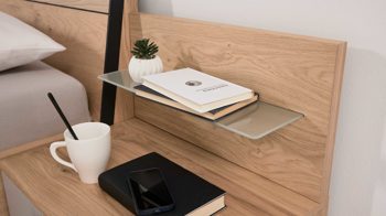 Paneel Interliving aus Holz in Holzfarben Interliving Kleiderschrank Serie 1207 – Paneelaufsatz rechts - Wildeiche, Breite ca. 60 cm