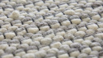 Handwebteppich Interliving aus Naturfaser in Weiß Interliving Teppich Serie B-8003 Weiß meliert – ca. 200 x 240 cm