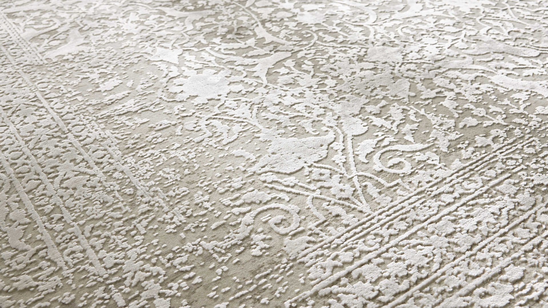 Webteppich Interliving aus Mischgewebe in Hellgrau Interliving Teppich Serie L-8710 Silber – ca. 240 x 340 cm