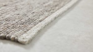 Handwebteppich Interliving aus Naturfaser in Hellbraun Interliving Teppich Serie B-8002 Grau & Haselnuss - ca. 170 x 240 cm