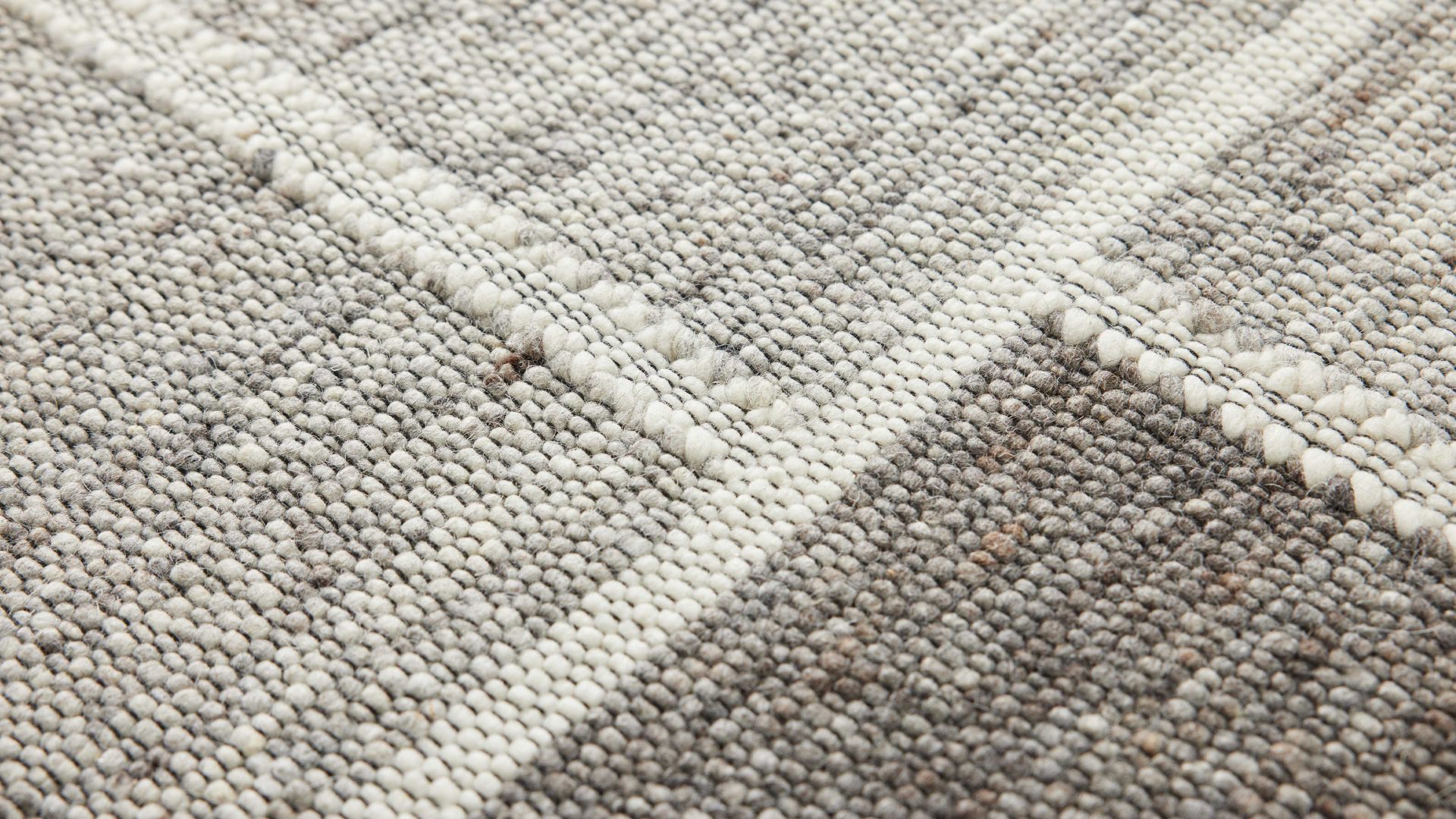 Handwebteppich Interliving aus Naturfaser in Hellbraun Interliving Teppich Serie B-8002 Grau & Haselnuss - ca. 170 x 240 cm