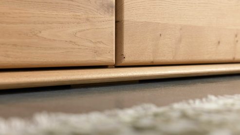 Lowboard Interliving aus Holz in Holzfarben  Wildeiche - zwei Türen, eine Schublade, Breite ca. 205 cm