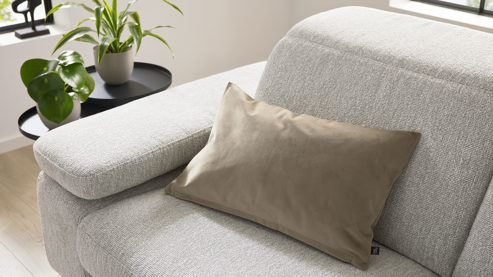 Kissenbezug /-hülle Interliving aus Stoff in Braun Interliving Kissenhülle Serie 9120 taupefarbener Samt - ca. 40 x 60 cm