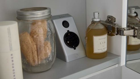 Badmöbel-Set Interliving aus Holz in Weiß Interliving Bad Serie 3702 - Badmöbel-Set 7793 Edelweiß - dreiteilig