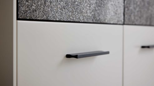 Garderoben-Set Interliving aus Holz in Weiß Interliving Garderoben Serie 6013 - GarderobenSet Sahara Creme & Granitfurnier - vierteilig