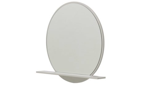 Wandspiegel Interliving aus Holz in Weiß Interliving Garderoben Serie 6013 - Wandspiegel Sahara Creme - Durchmesser ca. 84 cm