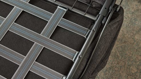 Schlafsofa Interliving aus Stoff in Anthrazit Interliving Schlafsofa Serie 4700 - Schafsofa anthrazitfarbener Bezug Balu & Aluminiumfüße - Breite ca. 188 cm