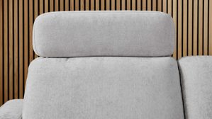 Kopfstütze Interliving aus Stoff in Hellgrau Interliving Schlafsofa Serie 4700 - Kopfstütze silberfarbene Chenille