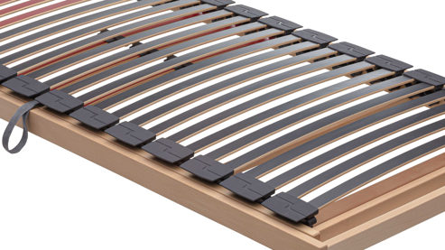 Lattenrost Interliving aus Holz in Holzfarben Interliving Lattenrost Serie 1952 mit Hebehilfe für linke Bettseiten links mit Hebehilfe – Liegefläche ca. 90 x 190 cm