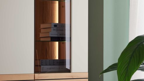 Möbelbeleuchtung Interliving aus Kunststoff in Weiß Interliving Wohnzimmer Serie 2032 - LED-Beleuchtung ZLR285 vierteilig, passend für Glastürenschränke