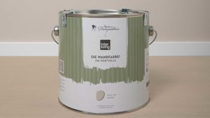 Wandfarbe MissPompadour aus Farben und Lacke in Hellgrau MissPompadour Wandfarbe - Die Wertvolle Grau mit Leinen - ca. 2,5 Liter