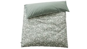 Bettwäsche-Set Interliving aus Stoff in Hellgrün Interliving Bettwäsche Serie 9131 floral salbeigrüner & salbeigrüner Baumwollsatin - ca. 135 x 200 cm