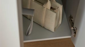 Garderoben-Set Interliving aus Holz in Hellgrau Interliving Garderobe Serie 6012 - Garderoben-Set 01 graubeiger Mattlack - fünfteilig