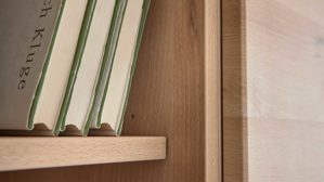 Wohnwand Interliving aus Holz in Holzfarben Hell Interliving Wohnzimmer Serie2110 - Eck-Wohnlösung Naturbuche - Stellfläche ca. 287 x 277 cm