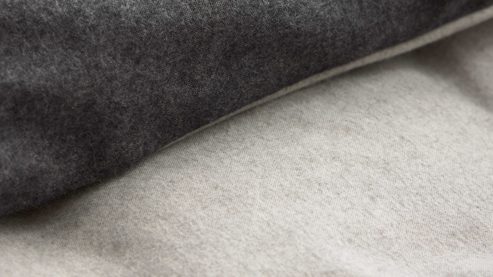 Bettwäsche-Set Interliving aus Stoff in Anthrazit Interliving Bettwäsche Serie 9118 - Biberbettwäsche mit zwei Kopfkissenbezügen Anthrazit & Hellgrau - ca. 80 x 80 cm und ca. 200 x 200 cm