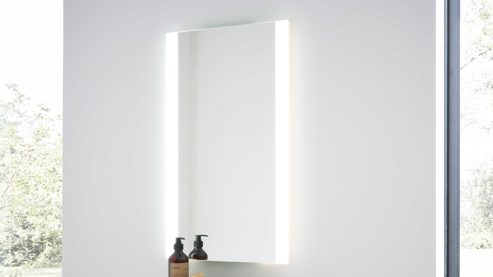 Badmöbel-Set Interliving aus Holz in Hellgrau Interliving Bad Serie 7842 - Gäste WC-Kombination sandfarbener Beton - Sand, Breite ca. 40 cm